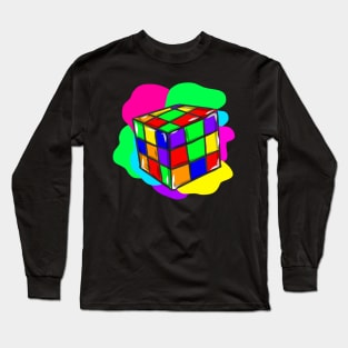 Retro neon early hippy VHS cassettes 80s 90s Long Sleeve T-Shirt